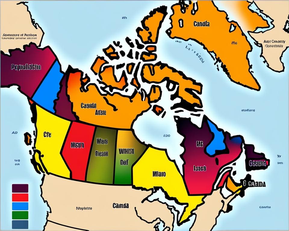 waar wonen de meeste mensen in canada