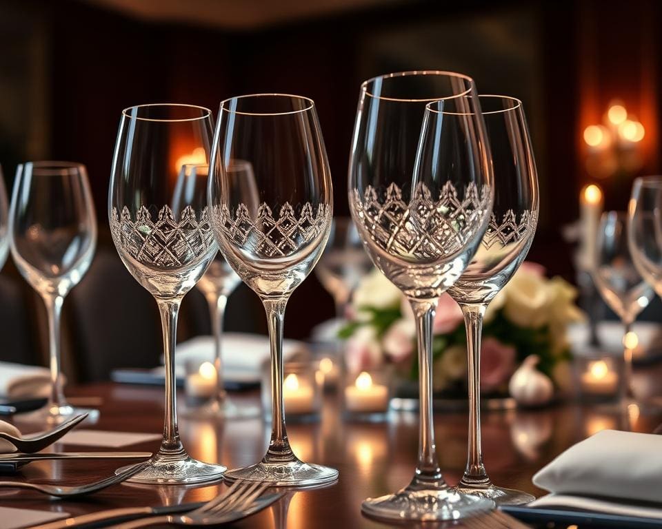 Luxe wijnglazen voor een elegant diner