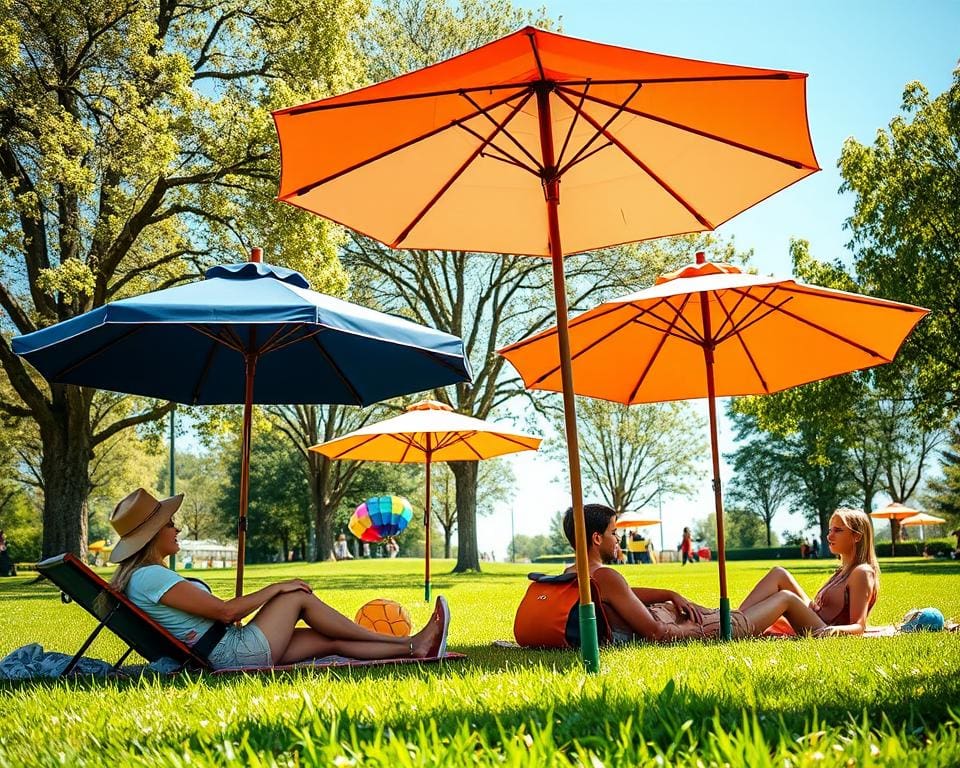 Opvouwbare parasols voor slimme zonbescherming