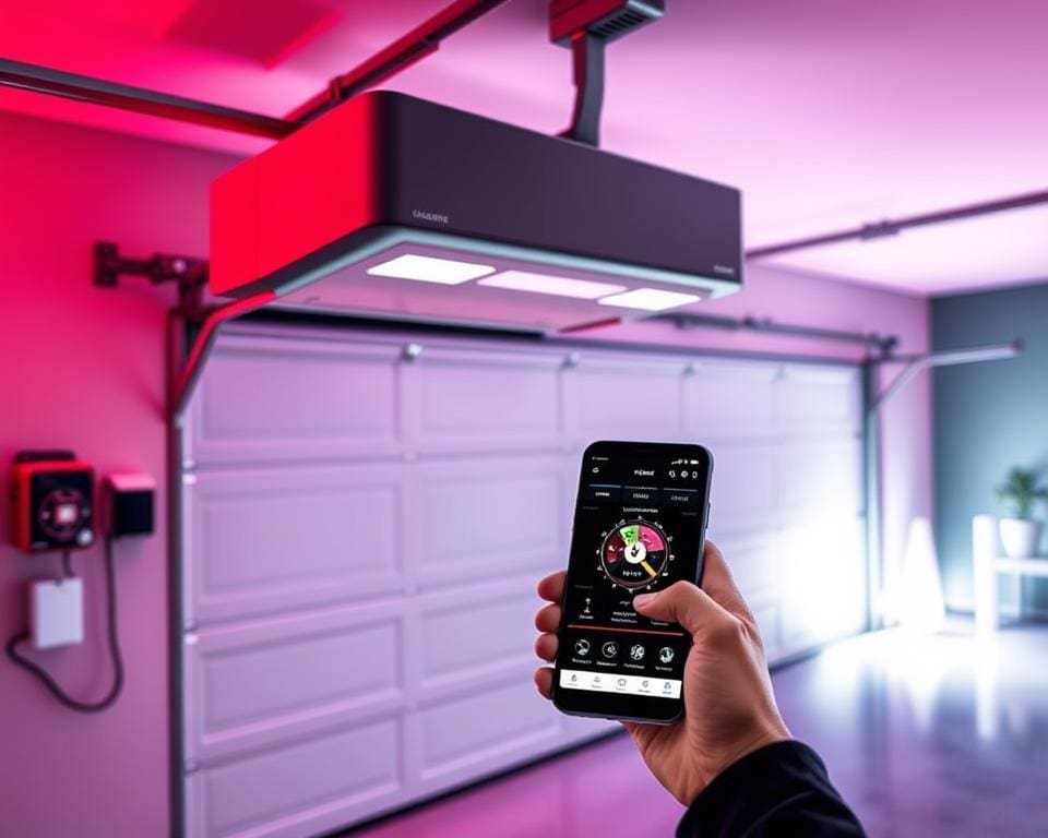 Slimme garageopeners bediend met smartphone