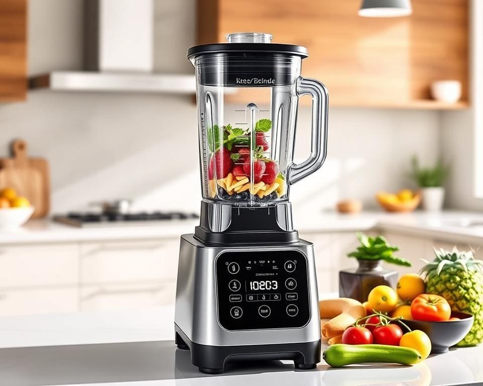 Veelzijdige multifunctionele blender met voorgeprogrammeerde opties