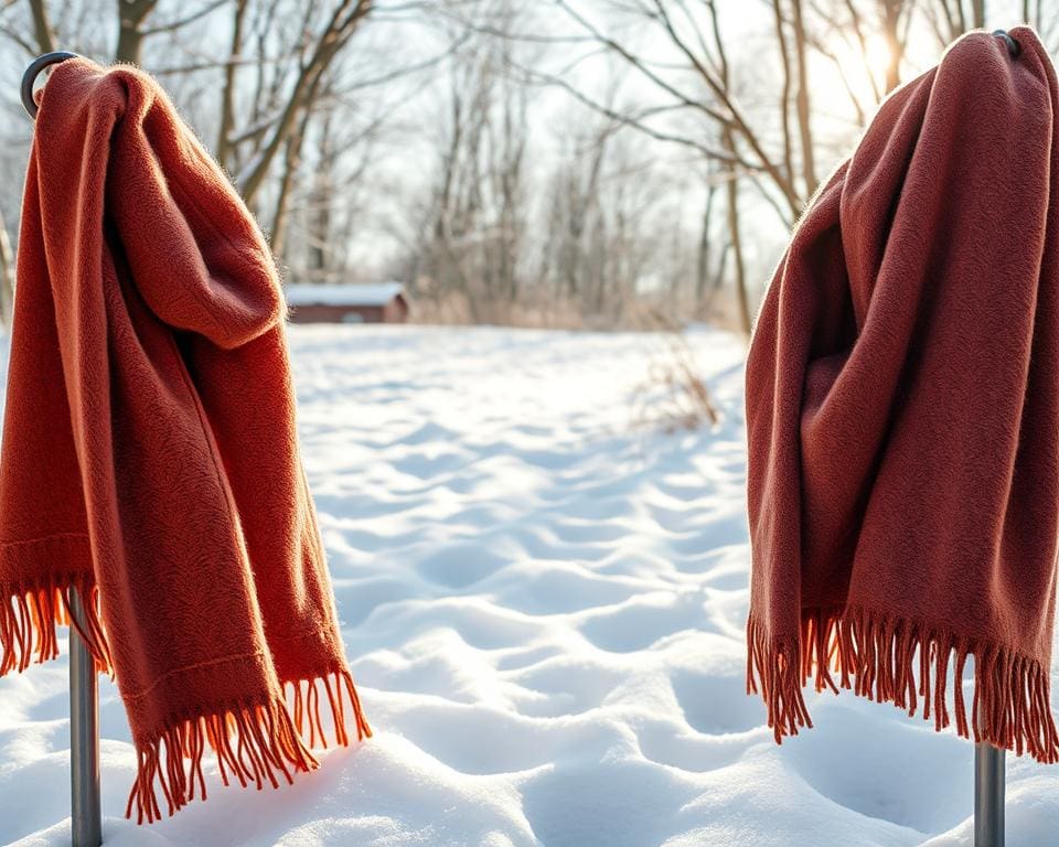 Warme fleecesjaals voor lange winterwandelingen