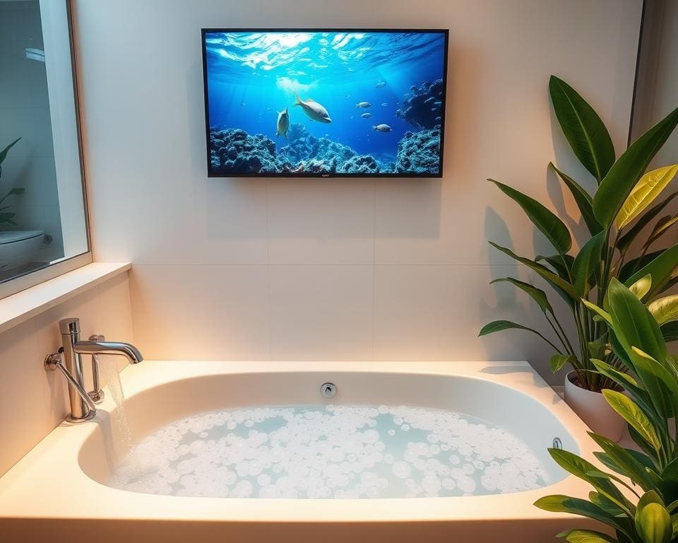 Waterdichte TV voordelen in de badkamer