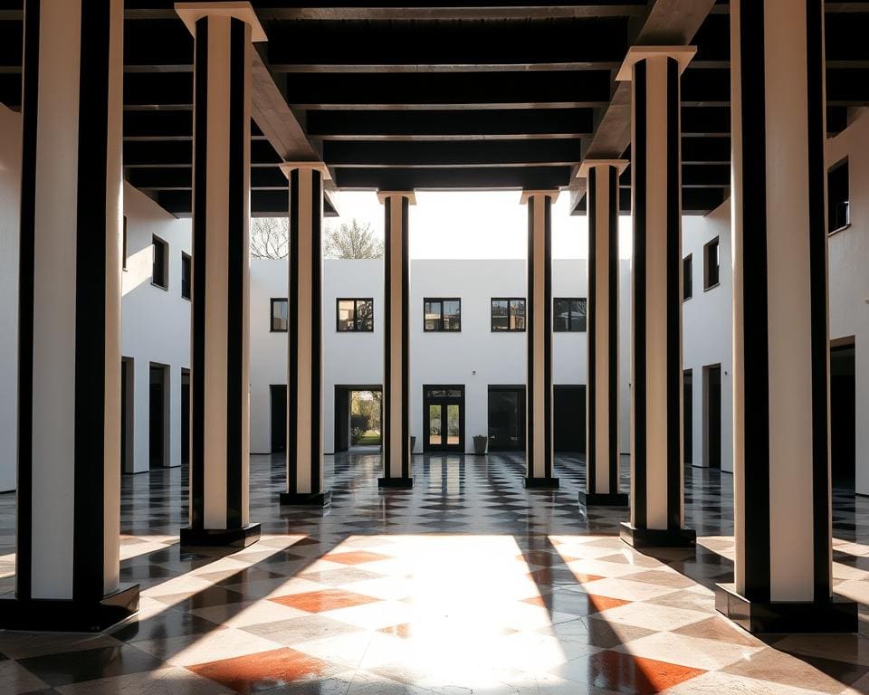 Daniel Buren - Les Deux Plateaux in conceptuele kunst