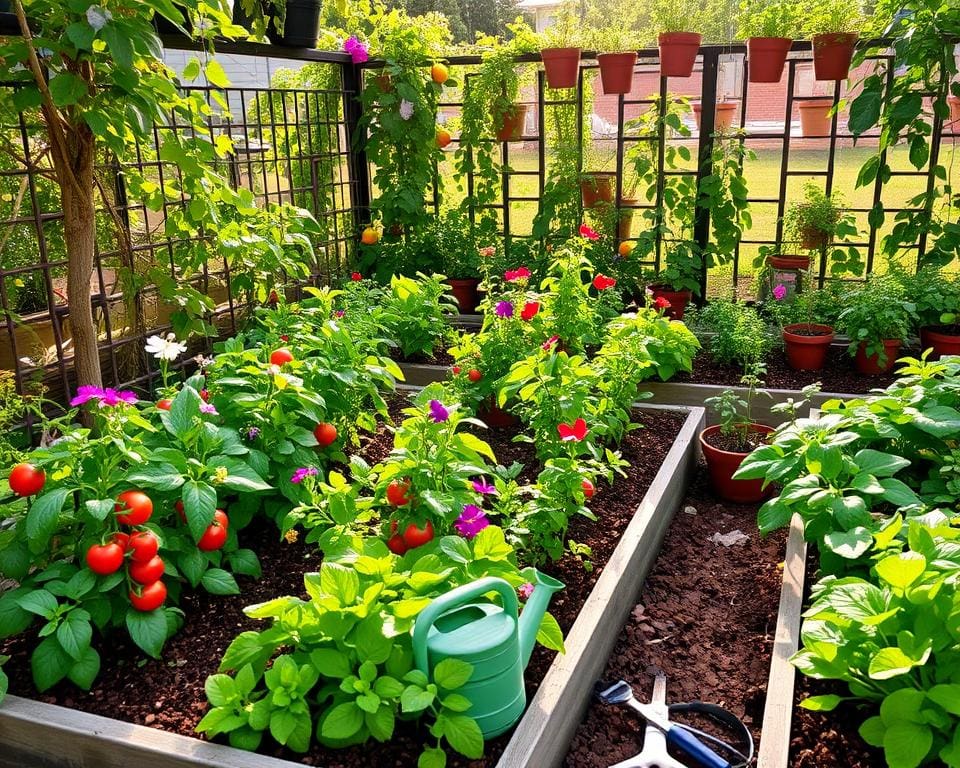 Groenten kweken in kleine tuin