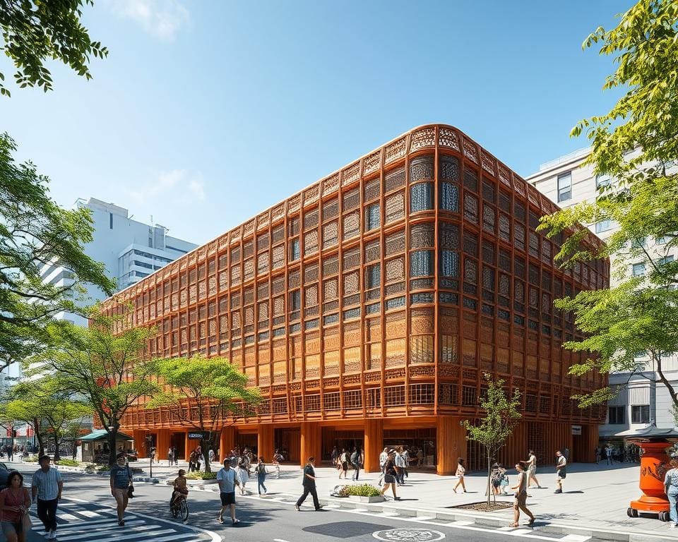 Kengo Kuma - Asakusa Culture and Tourism Center in houtarchitectuur