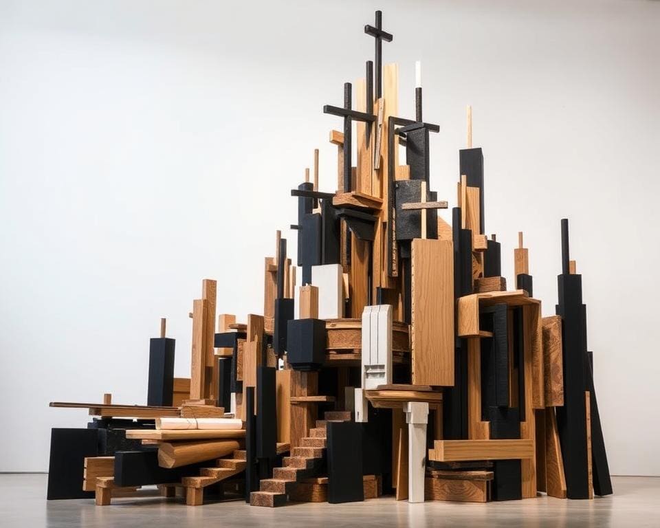 Louise Nevelson - Sky Cathedral in sculpturale assemblage