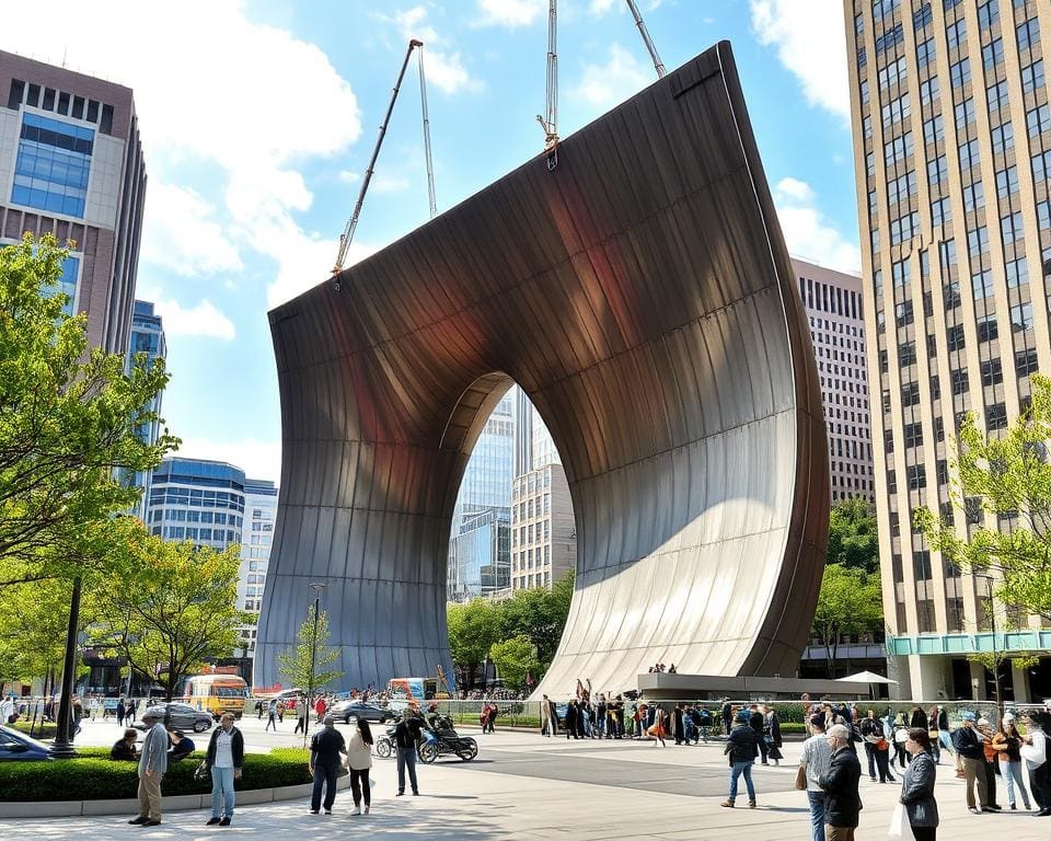 creatie van Richard Serra - Tilted Arc