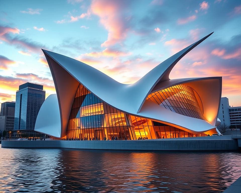 structureel ontwerp en dynamische architectuur in Milwaukee Art Museum