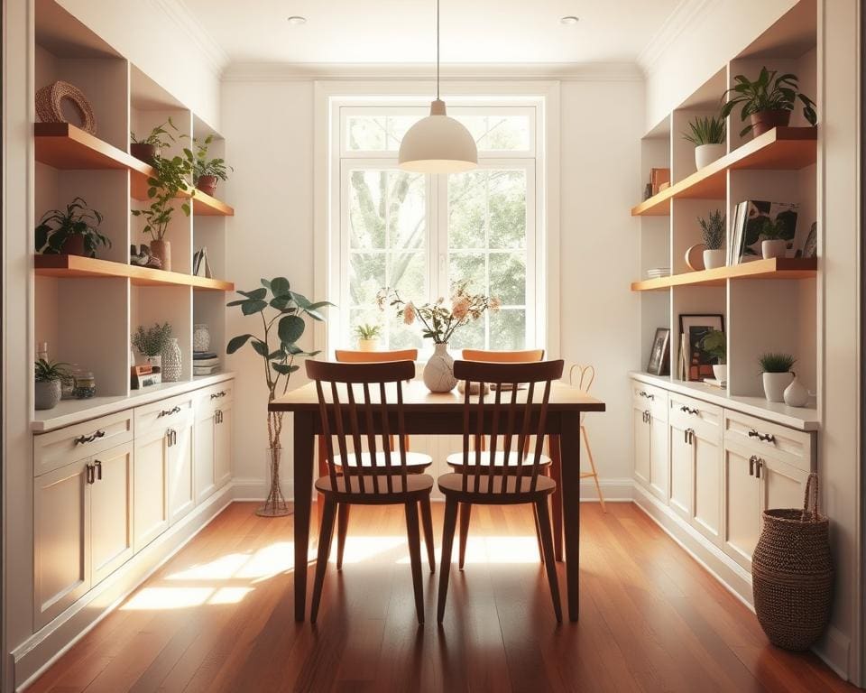 Hoe richt je een kleine eetkamer praktisch in?