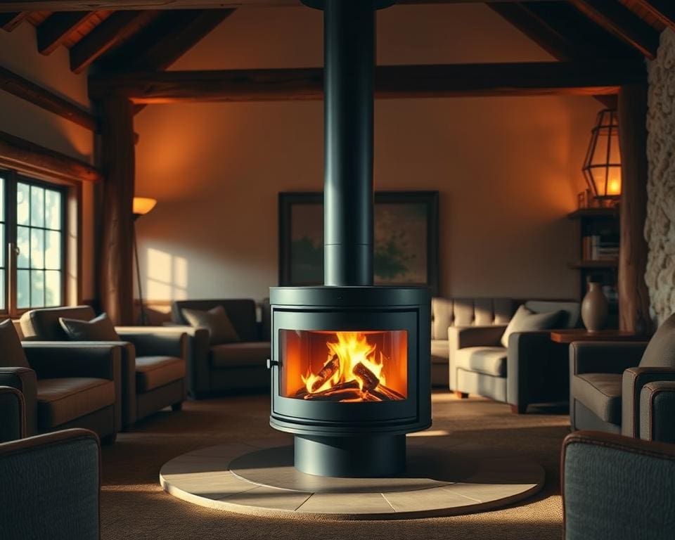 Hoe zorgt een draaibare houtkachel voor extra sfeer?