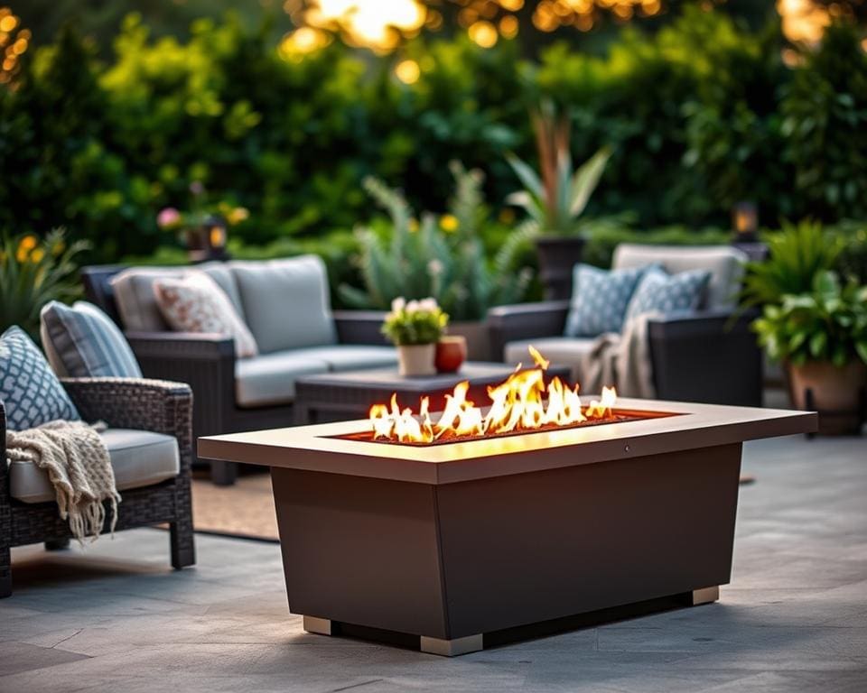 Is een vuurtafel ook geschikt voor zomerse avonden?