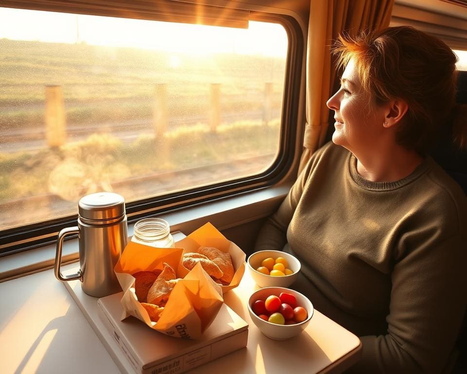 Wat eet je tijdens een lange treinrit?