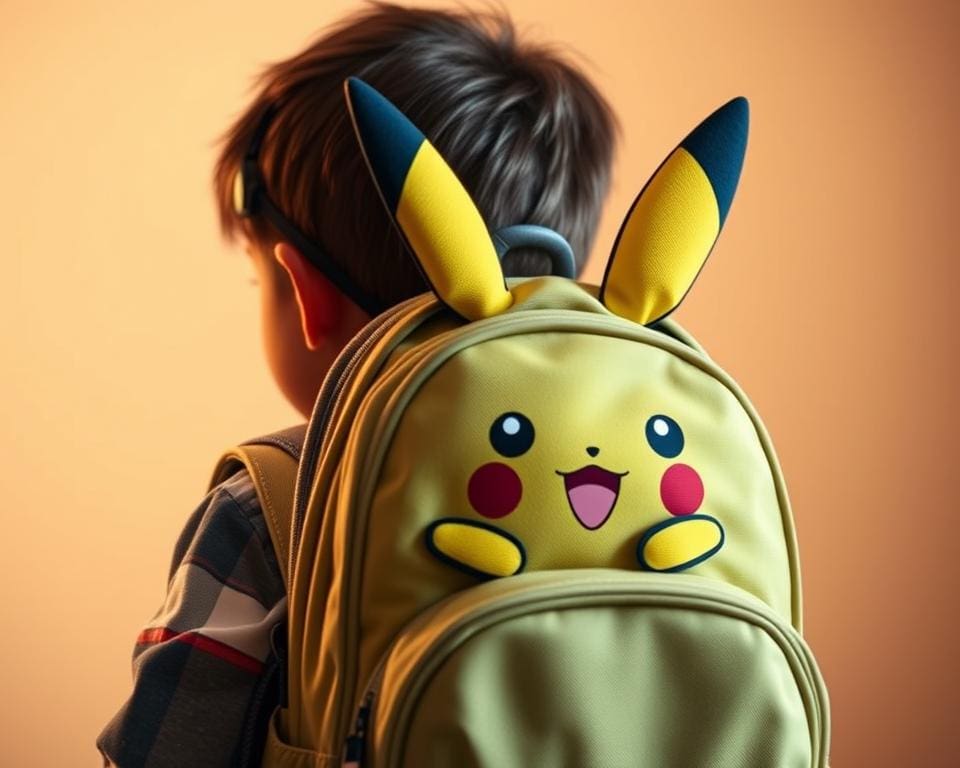 comfortabele schouderbanden en draagcomfort rugzak met pikachu