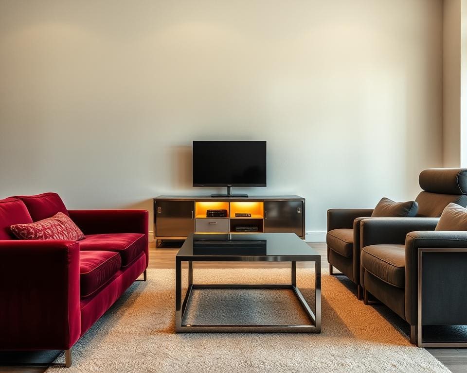 comfortabele stalen meubels