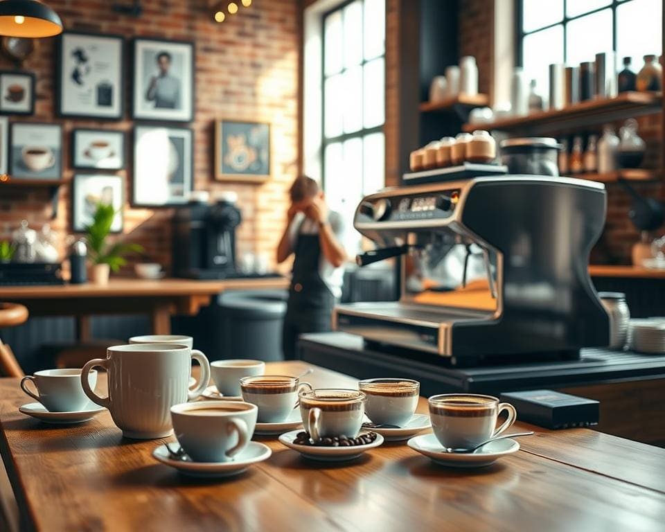 Hoe organiseert een barista een koffieproeverij?