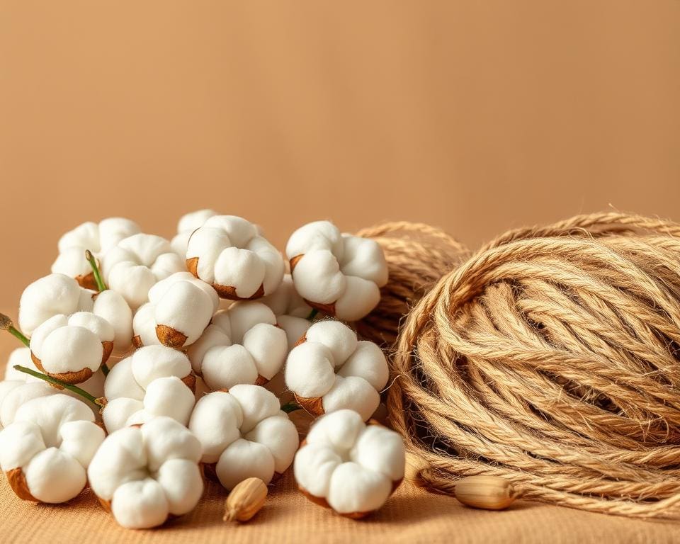 Kun je ongebleekte katoen combineren met jute?