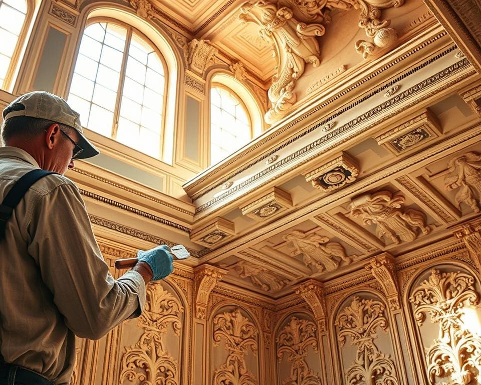 Wat vraagt restauratie van pleisterwerk uit 19e eeuw?