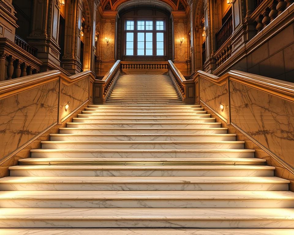 Wat zijn regels bij restauratie van marmeren trappen?