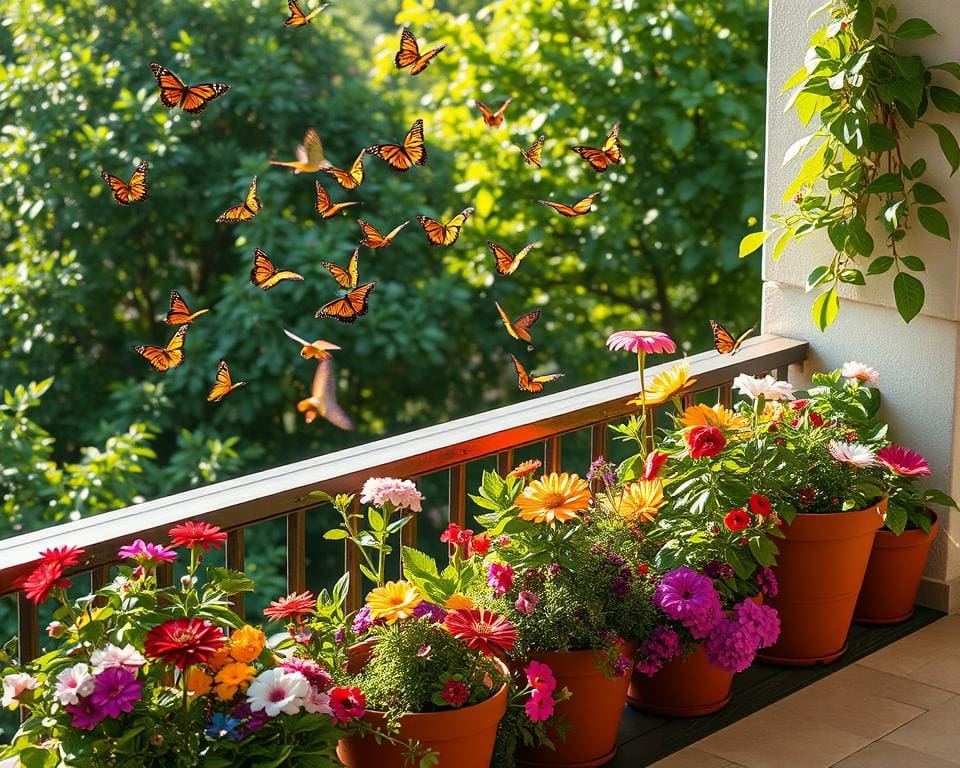 Kun je een vlindertuin maken op een balkon?