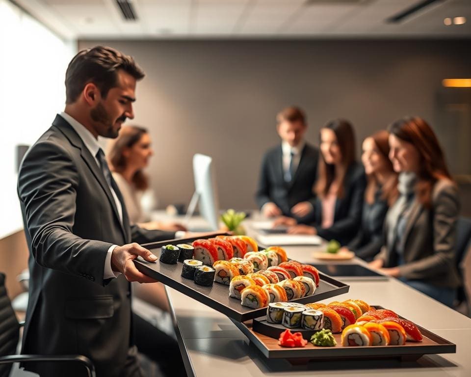 Hoe laat je sushi bezorgen op kantoor?