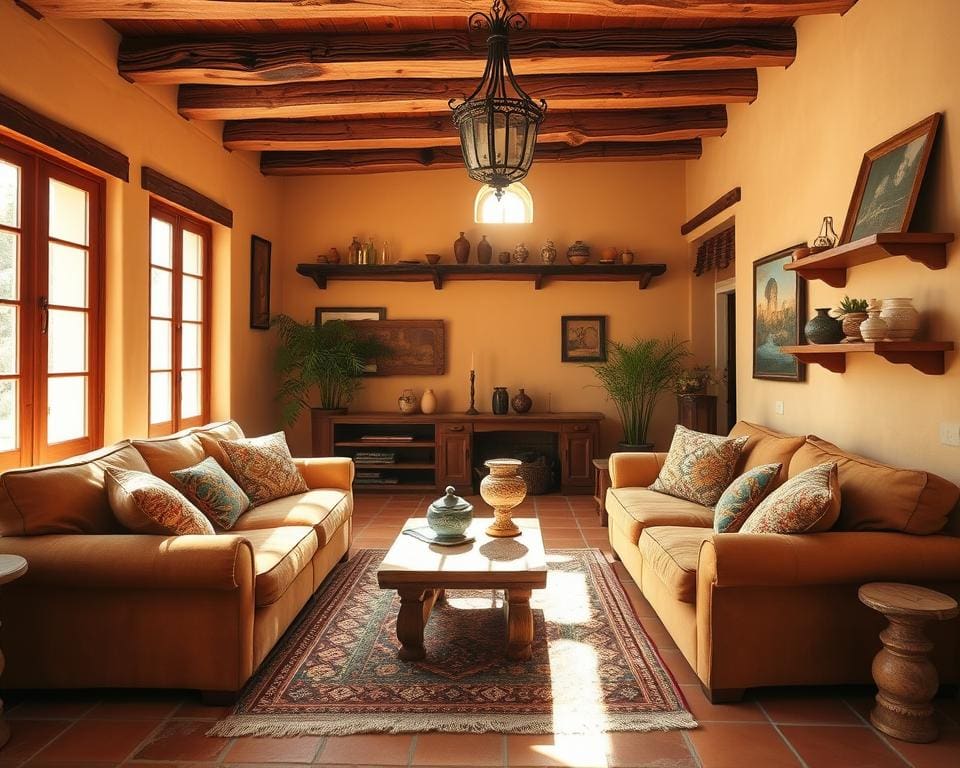 warme kleurenschema's in Spaans interieur