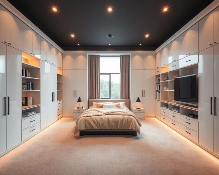 Slaapkameropslag die ruimte creëert