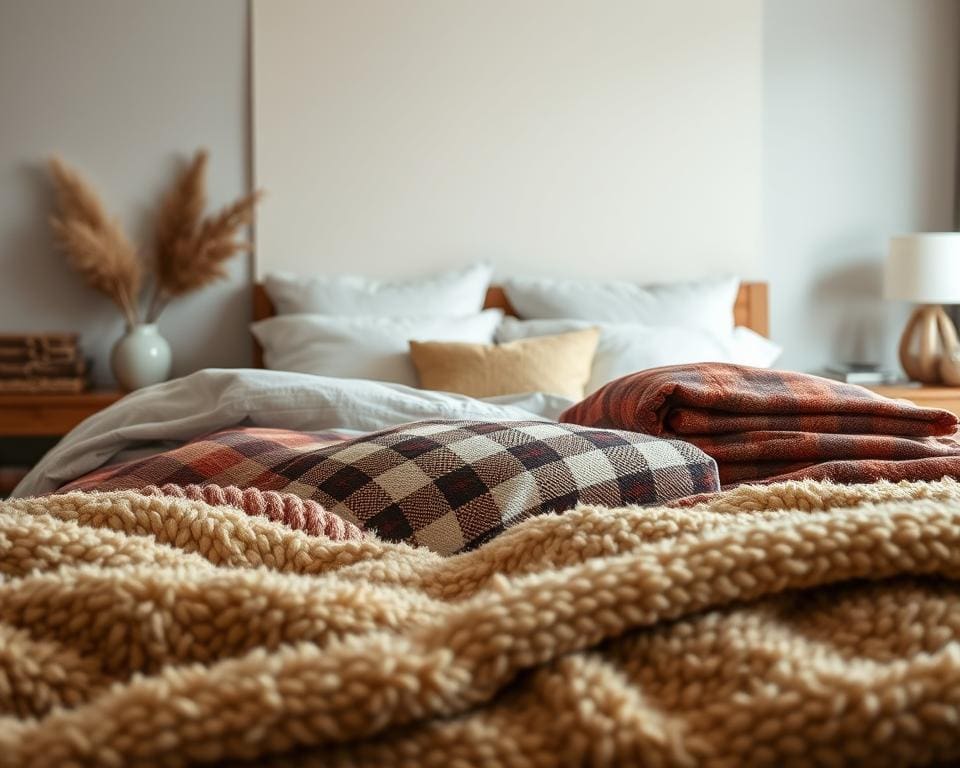 kussens en plaids in textieldecoratie