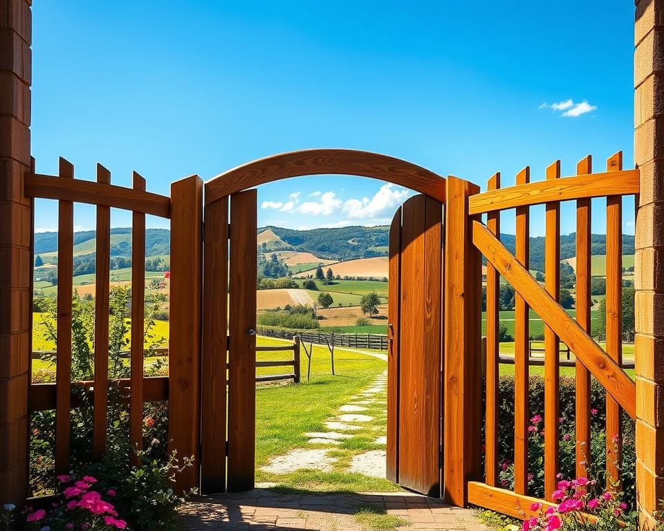 Wat zijn de voordelen van een houten tuinpoort op maat?