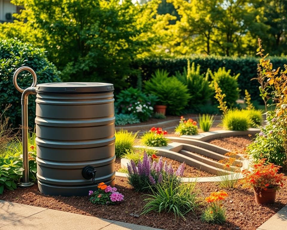 Wat zijn slimme manieren om regenwater op te vangen in de tuin?