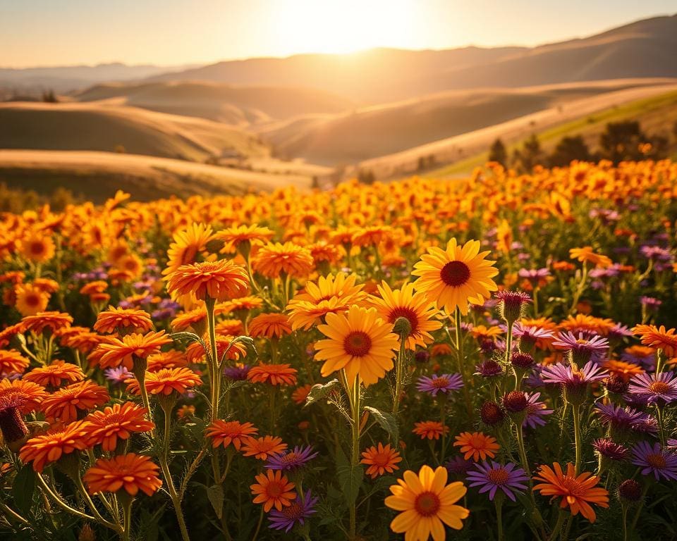 Welke bloemen bloeien tot ver in de herfst?