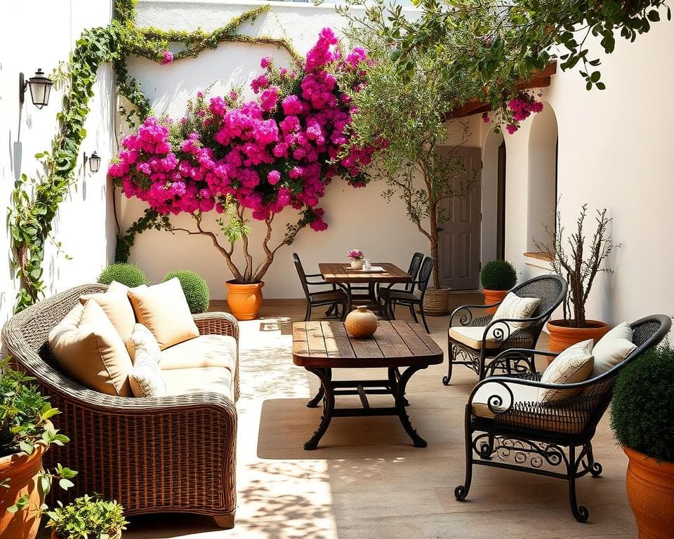 Welke meubels passen bij een mediterrane tuin?