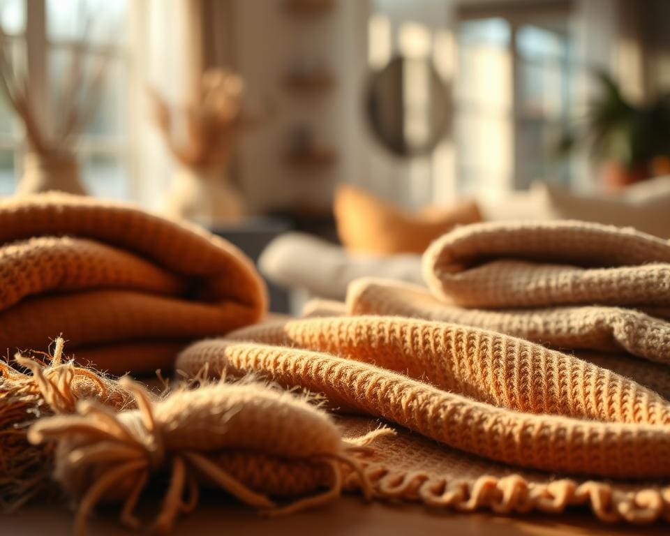 Hoe kies je stoffen die warmte uitstralen?