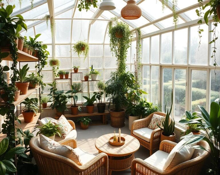 Hoe richt je een serre in voor licht en comfort?