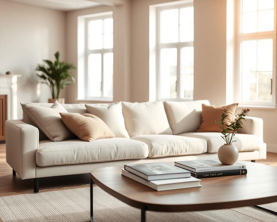 Waarmee stijl je een bank zonder overdaad?