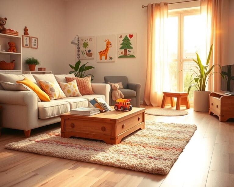 Hoe richt je een kindvriendelijke woonkamer in?