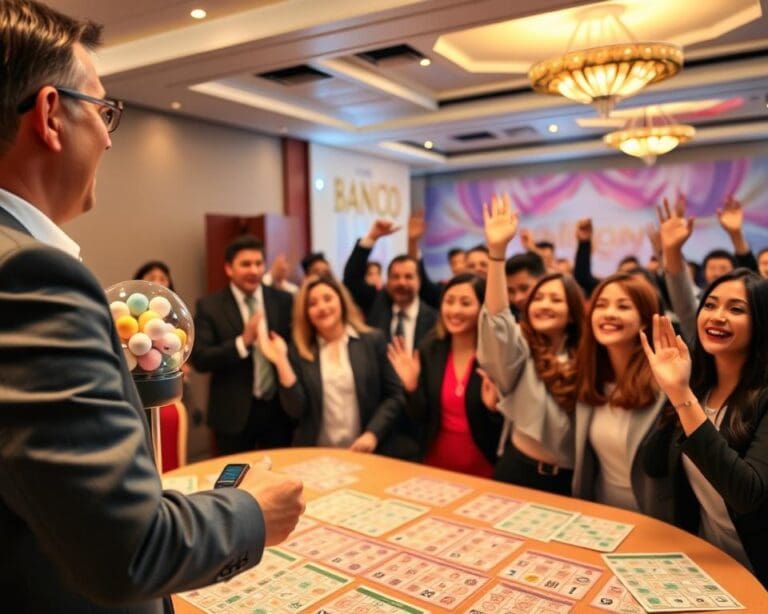 Hoe werkt een live gepresenteerde bingoronde voor teams?