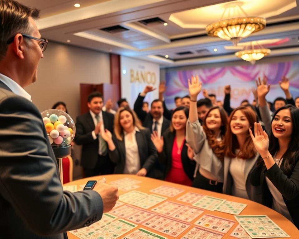 Hoe werkt een live gepresenteerde bingoronde voor teams?