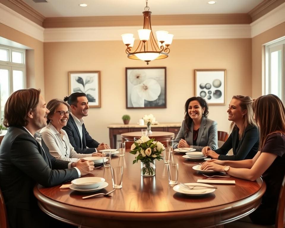 Waarom werkt een ronde eettafel zo goed voor gesprekken?