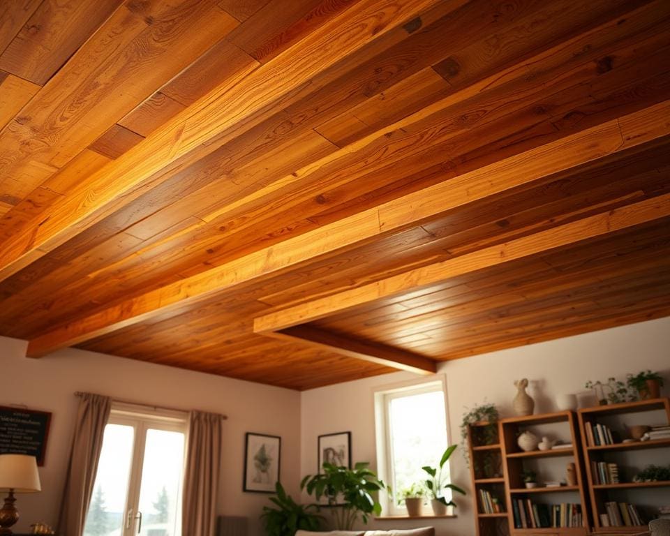 Wat maakt een houten plafond verrassend warm?