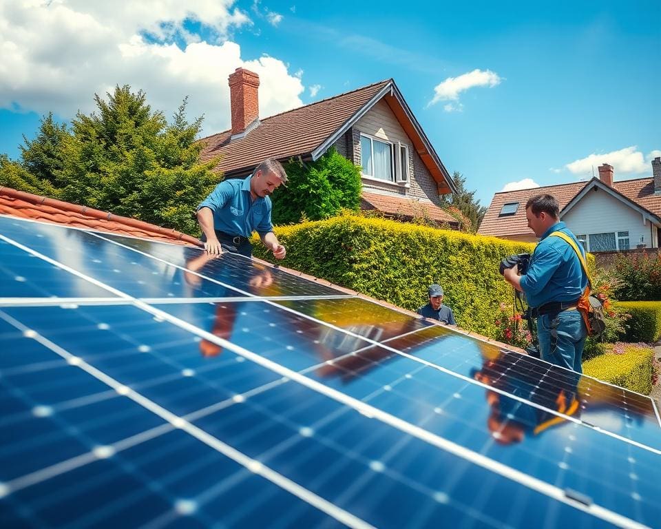 Zonnepanelen installeren op een eengezinswoning