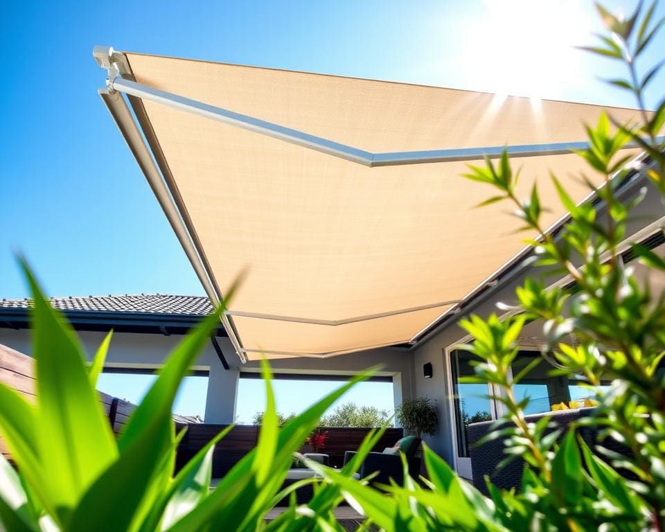 Zonwering die warmte buiten houdt