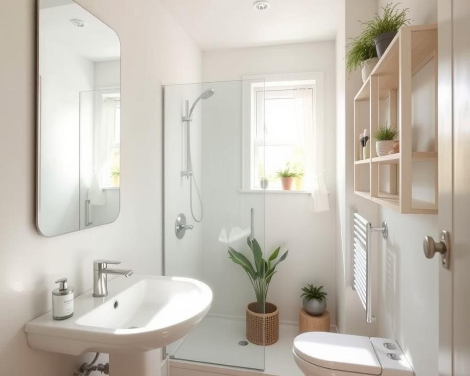 Hoe maak je een kleine badkamer ruimer ogend?