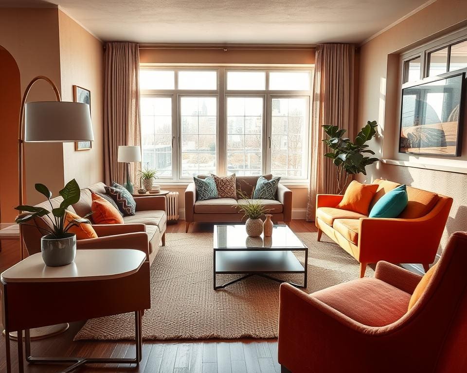 woonkamer zonder bank